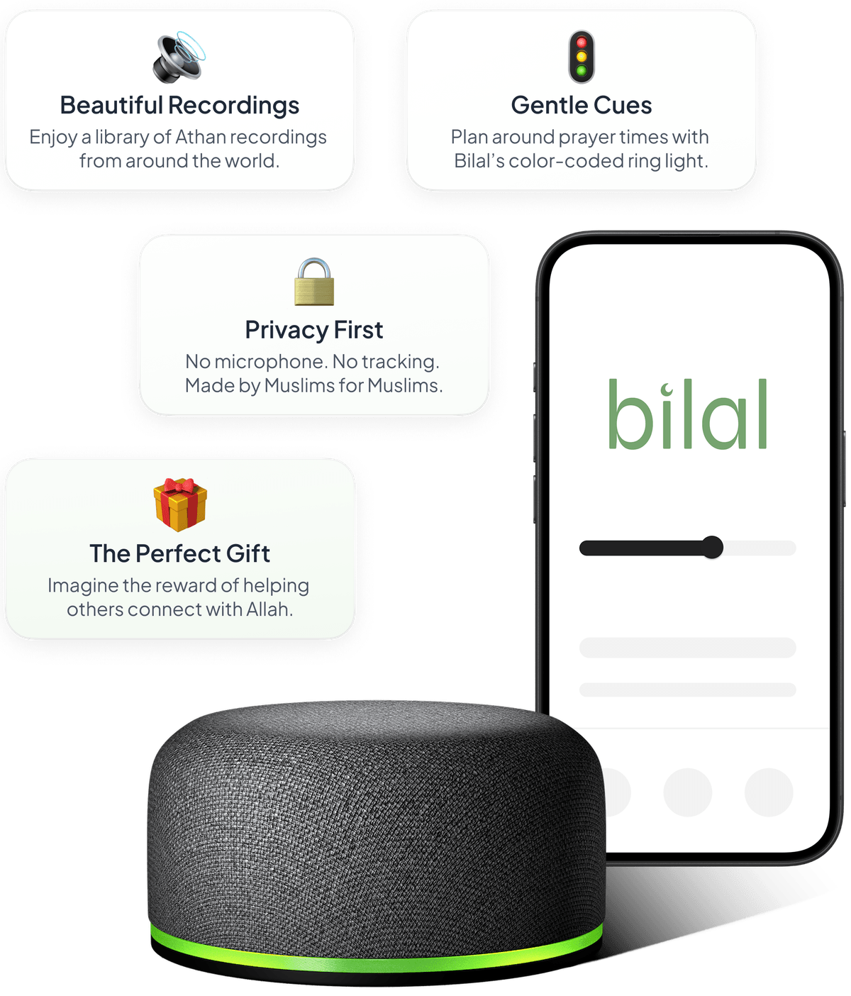 Bilal Smart Athan Speaker with companion app